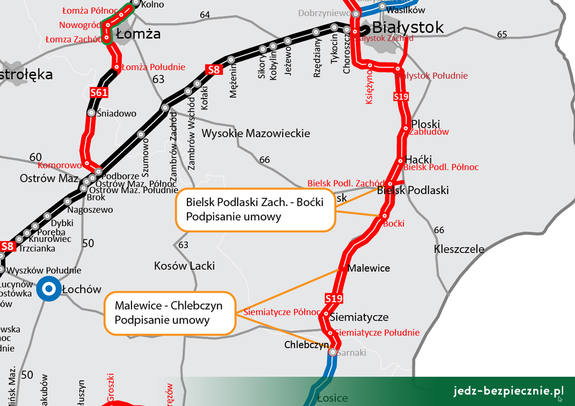 Polskie drogi - podpisanie umów na S19 Bielsk Podlaski - Boćki i Malewice - Chlebczyn